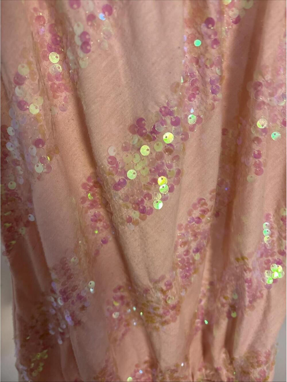 Y2K Deb Tank Top Sequins Racer Back Pink Small